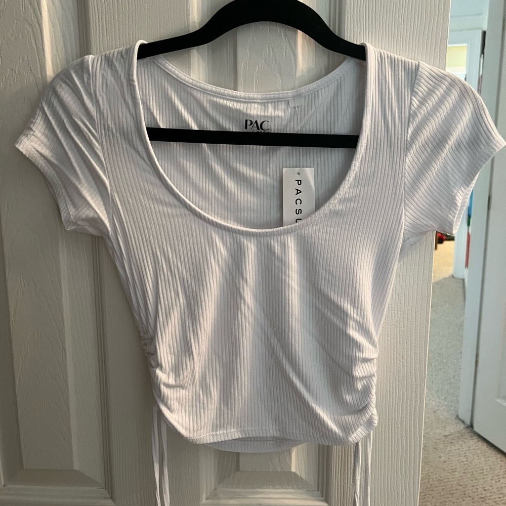 Pacsun Side Tie White Top